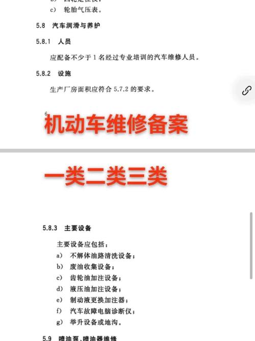 機動車維修經營備案詳解 一類、二類、三類汽修店的資質要求與辦理指南